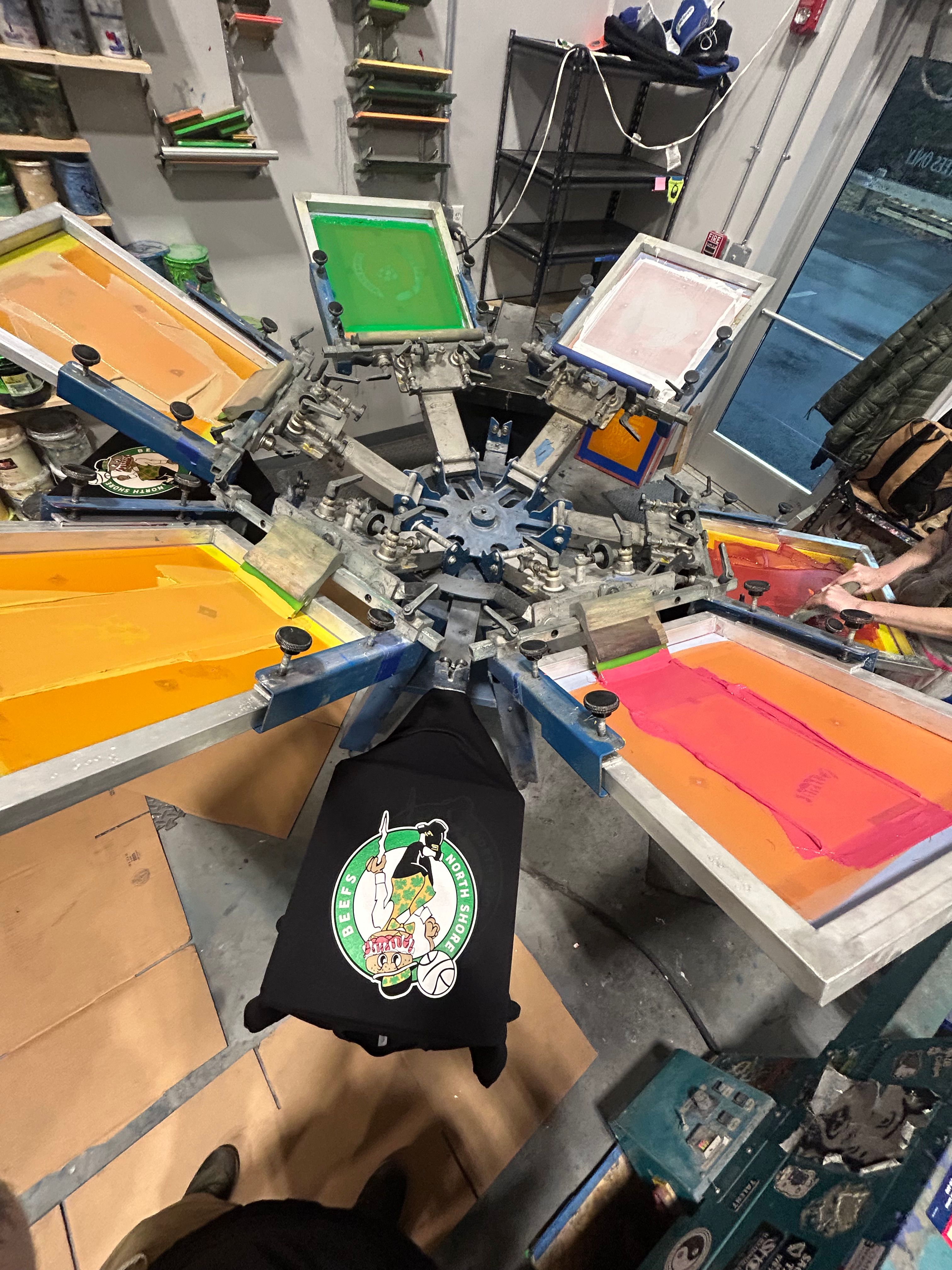 Screen Printing Press at Ben Franklin Print Co.